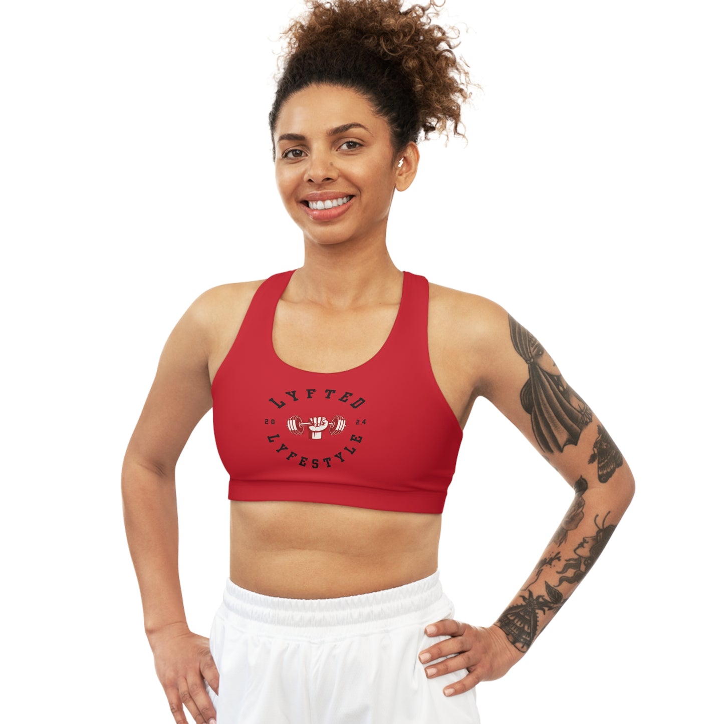 LYFTED LYFESTYLE LOGO Seamless Sports Bra (AOP)