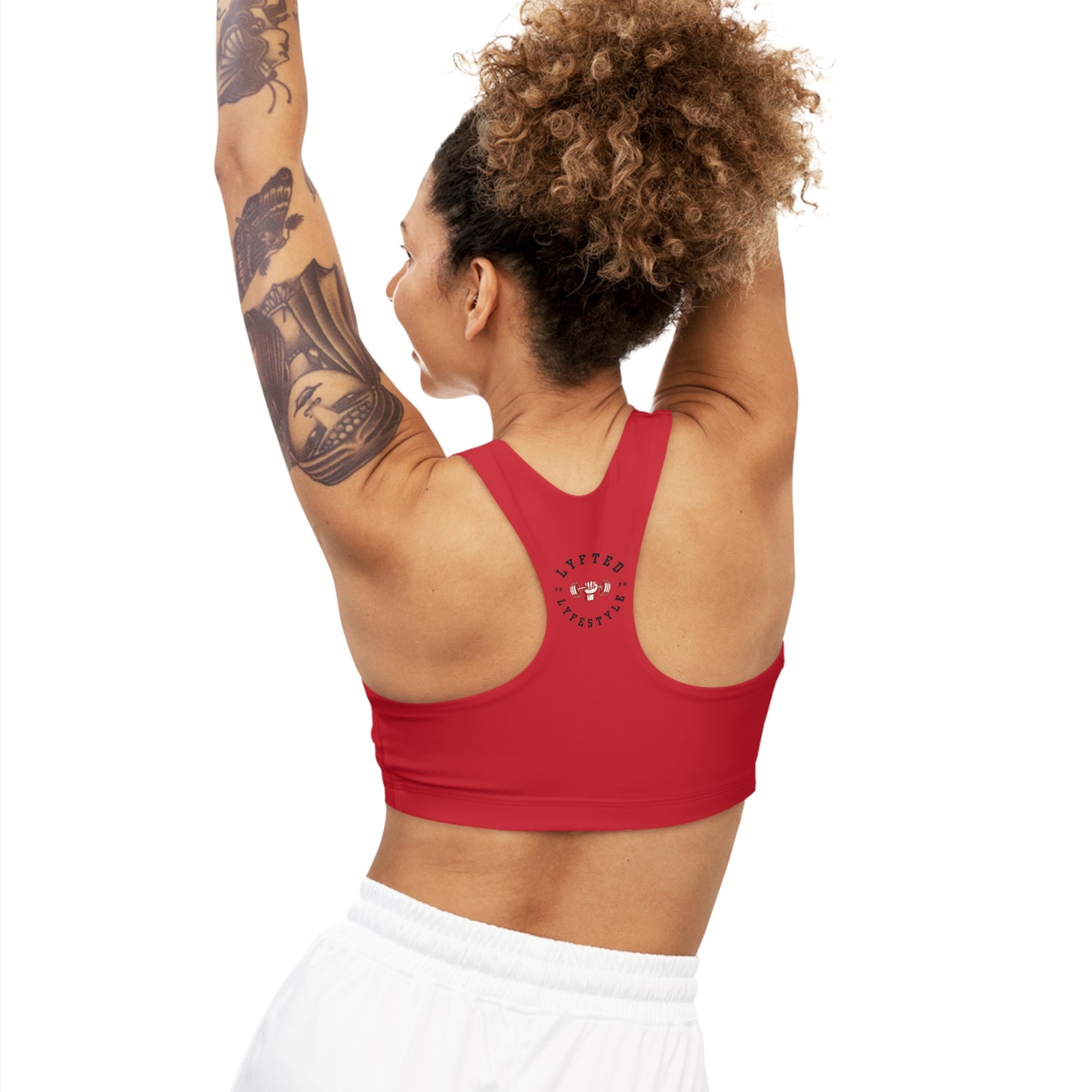 LYFTED LYFESTYLE LOGO Seamless Sports Bra (AOP)