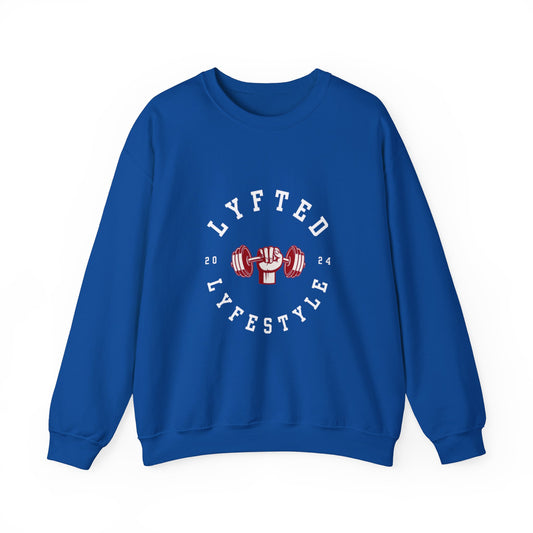 LYFTED LYFESTYLE LOGO WHITE Unisex Heavy Blend™ Crewneck Sweatshirt