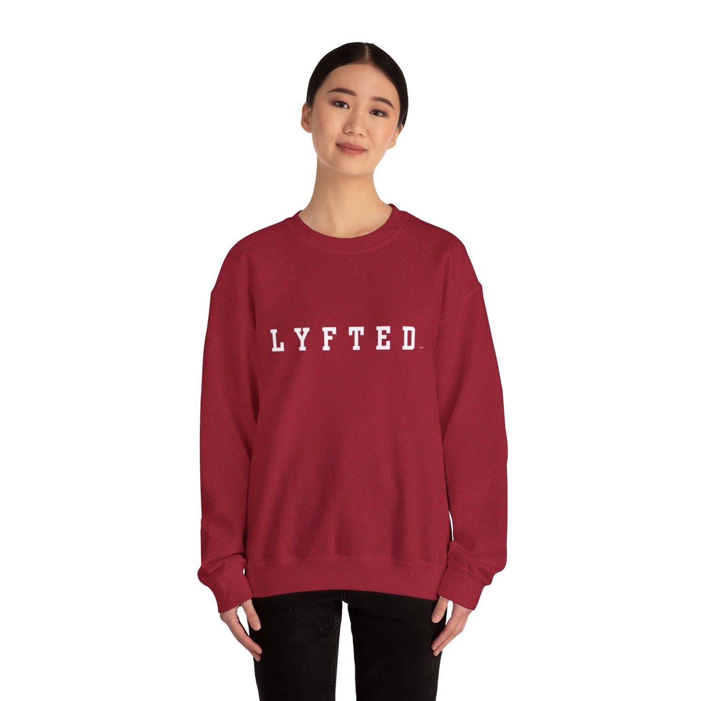 LYFTED LOGO WHITE Unisex Heavy Blend™ Crewneck Sweatshirt