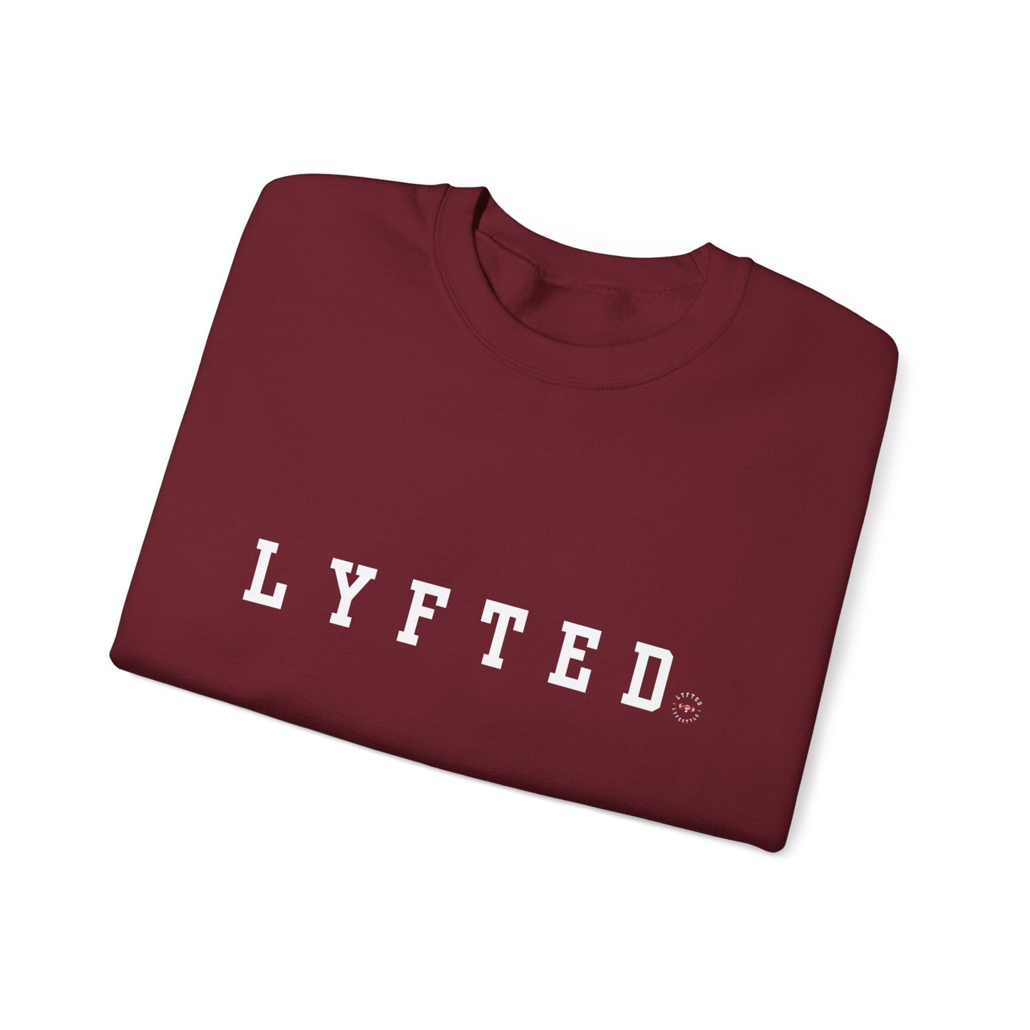 LYFTED LOGO WHITE Unisex Heavy Blend™ Crewneck Sweatshirt