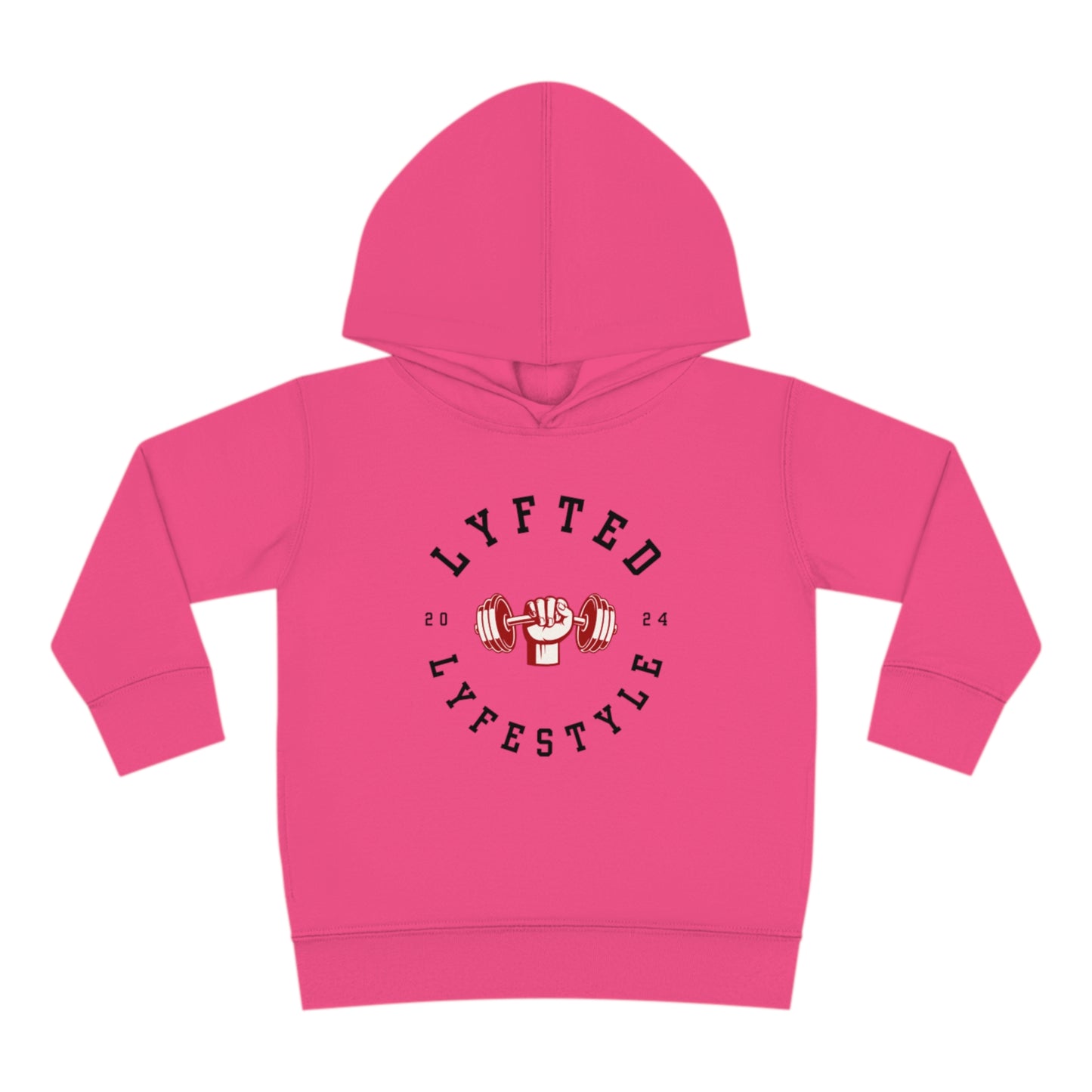 LYFTED LYFESTYLE LOGO RED AND BLACK Toddler Pullover Fleece Hoodie