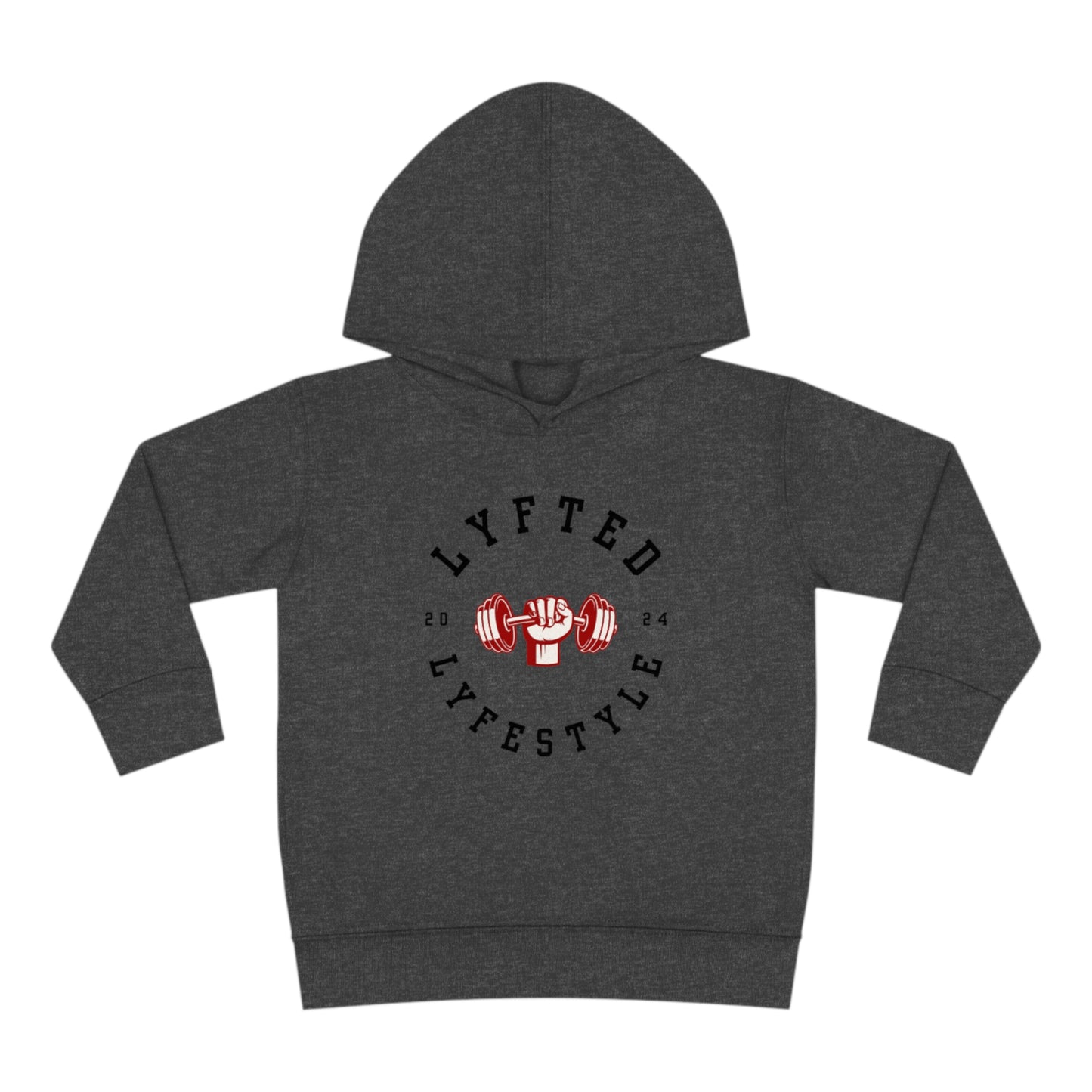 LYFTED LYFESTYLE LOGO RED AND BLACK Toddler Pullover Fleece Hoodie