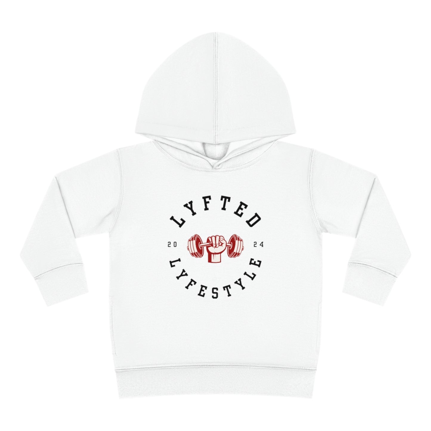 LYFTED LYFESTYLE LOGO RED AND BLACK Toddler Pullover Fleece Hoodie