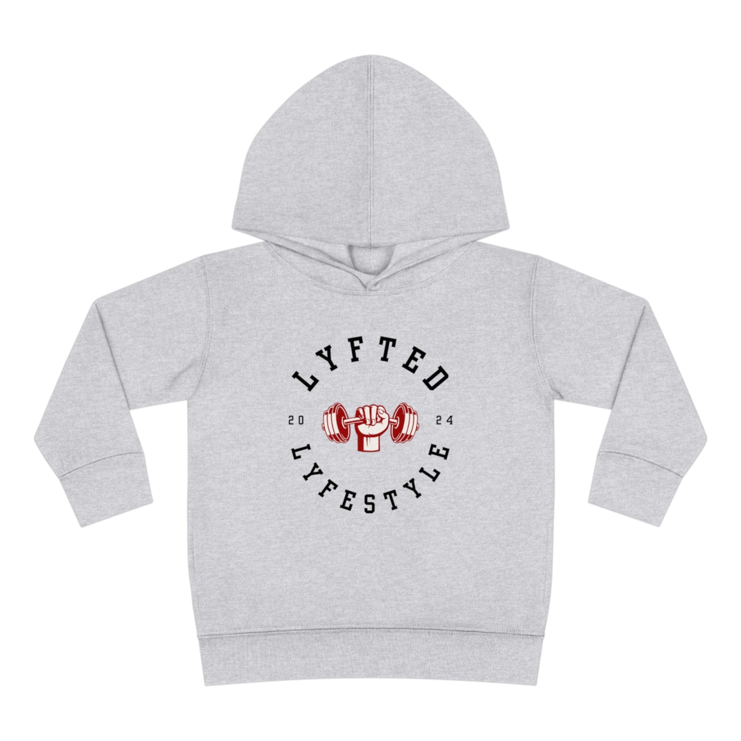 LYFTED LYFESTYLE LOGO RED AND BLACK Toddler Pullover Fleece Hoodie