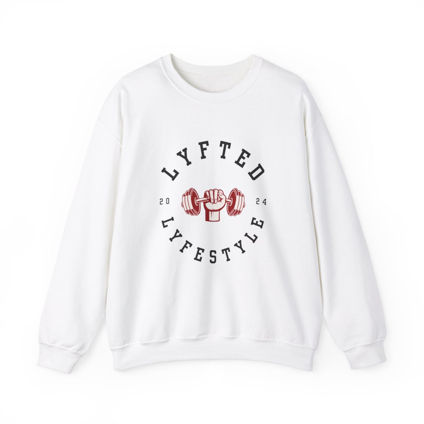 LYFTED LYFESTYLE LOGO WHITE Unisex Heavy Blend™ Crewneck Sweatshirt