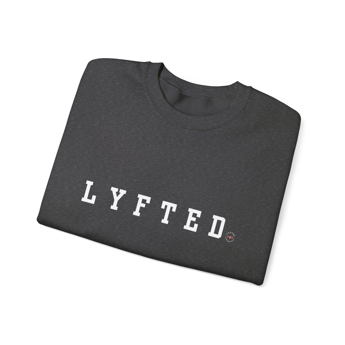 LYFTED LOGO WHITE Unisex Heavy Blend™ Crewneck Sweatshirt