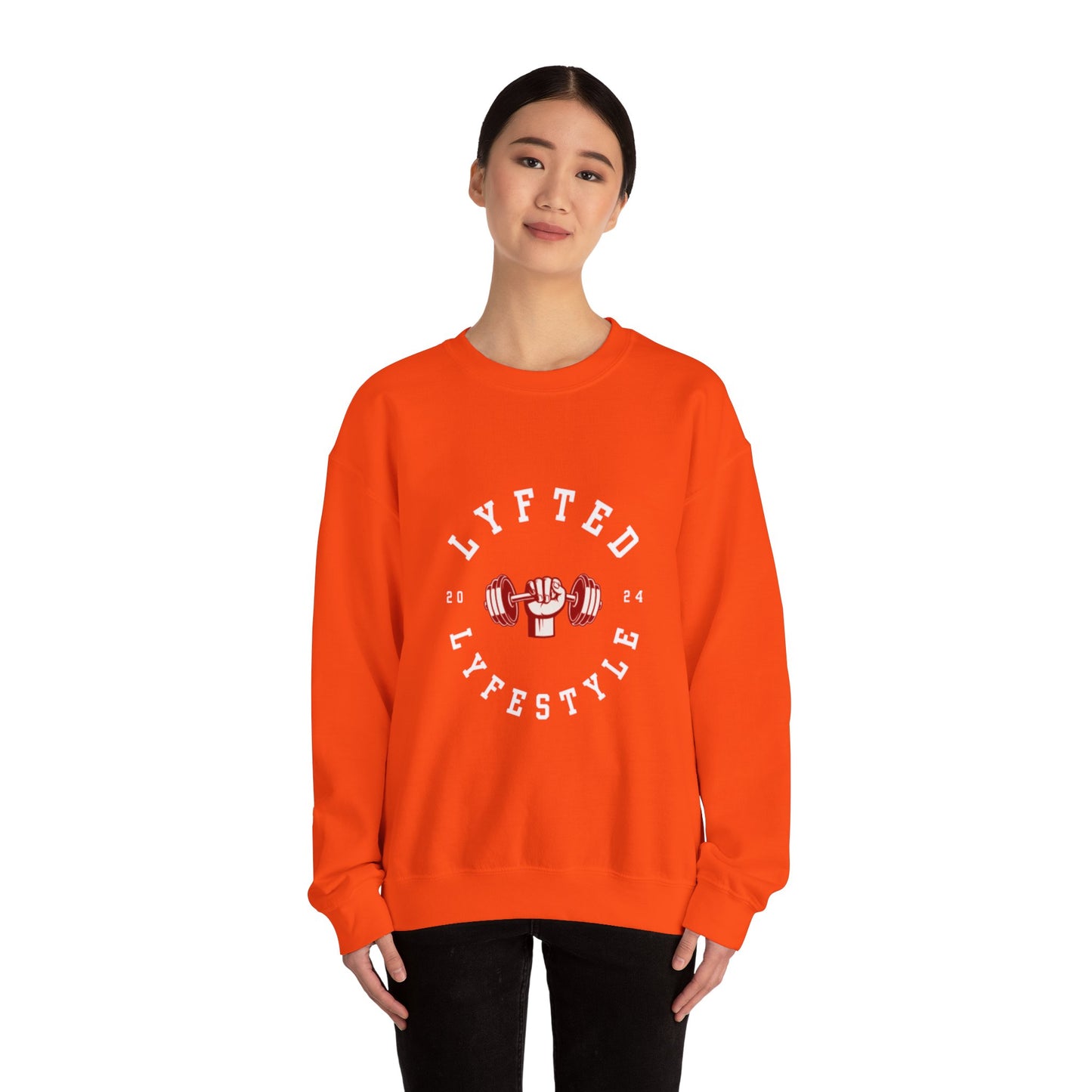 LYFTED LYFESTYLE LOGO WHITE Unisex Heavy Blend™ Crewneck Sweatshirt