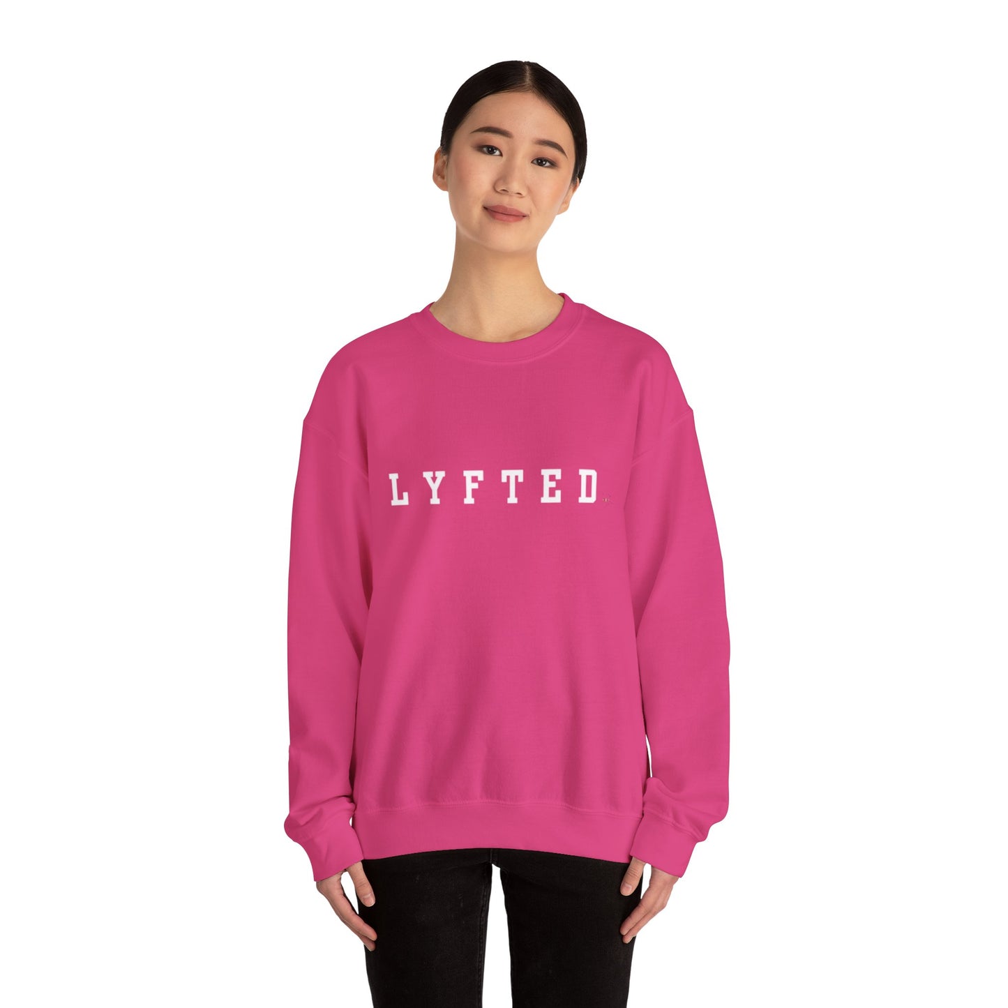 LYFTED LOGO WHITE Unisex Heavy Blend™ Crewneck Sweatshirt