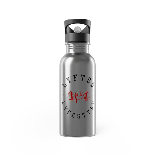 LYFTED LYFESTYLE LOGO Stainless Steel Water Bottle With Straw, 20oz