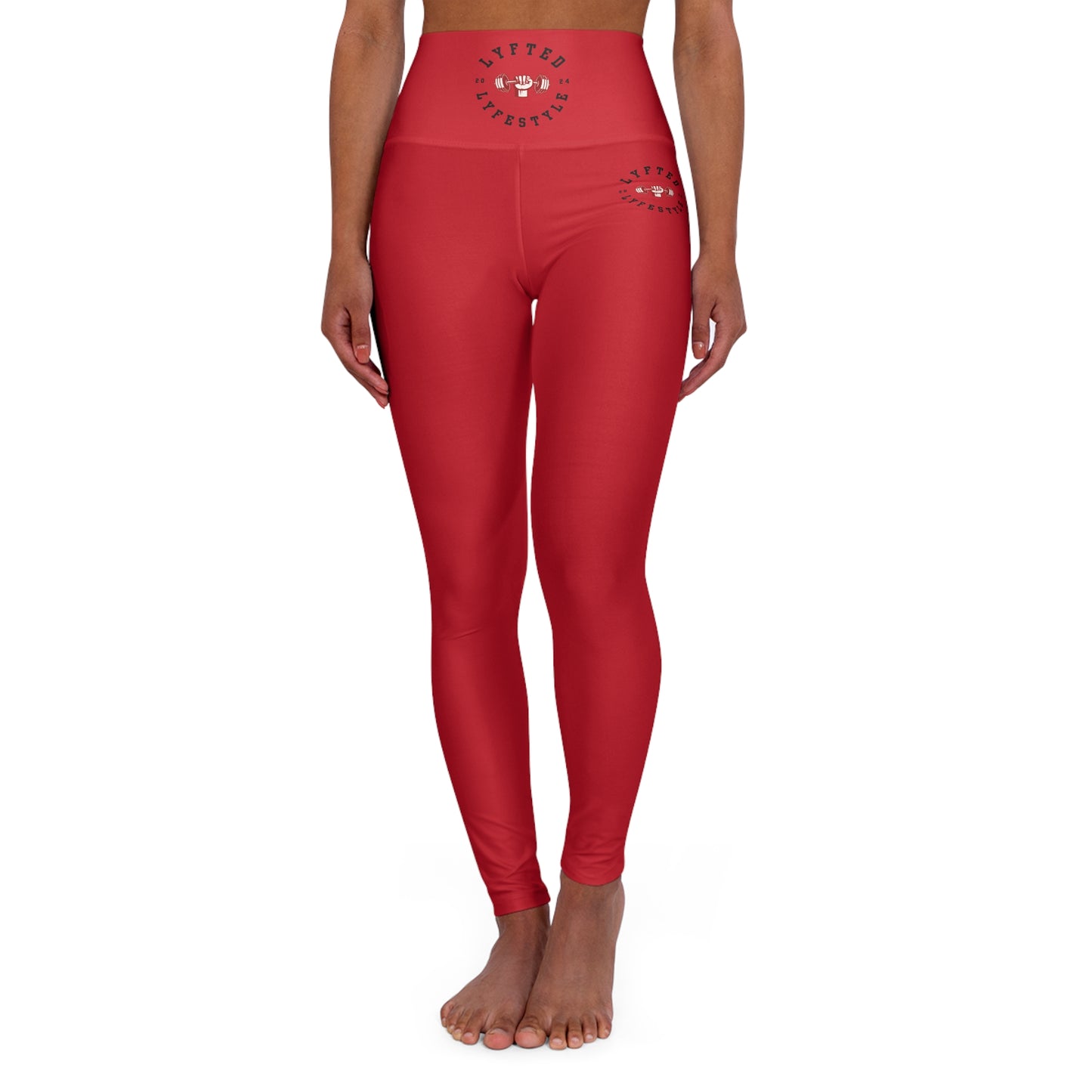 LYFTED LYFESTYLE LOGO High Waisted Yoga Leggings (AOP)