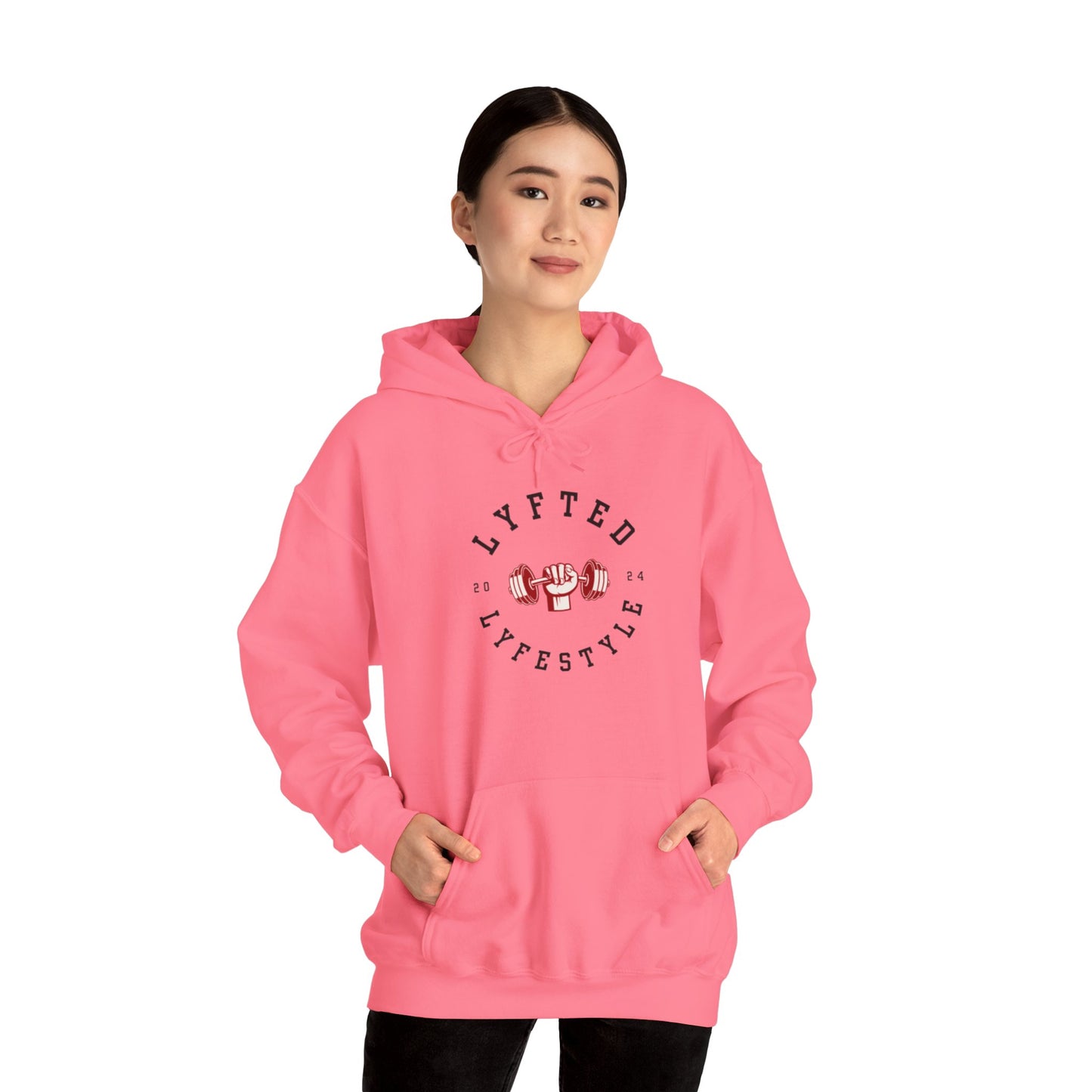 LYFTED LYFESTYLE LOGO BLACK LETTERING Unisex Heavy Blend™ Hooded Sweatshirt