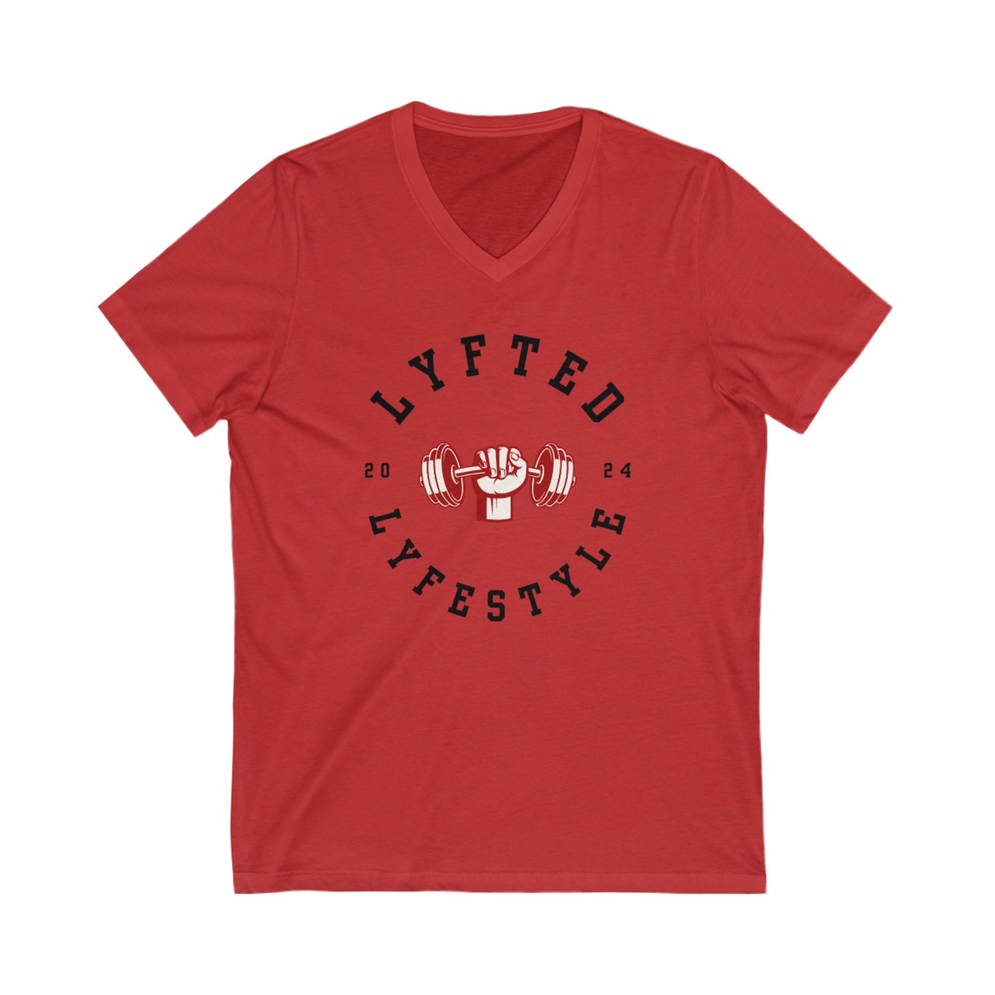 LYFTED LYFESTYLE LOGO Unisex Jersey Short Sleeve V-Neck Tee