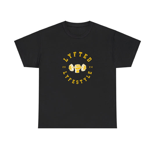 LYFESTYLE LOGO -Gold- Unisex Heavy Cotton Tee