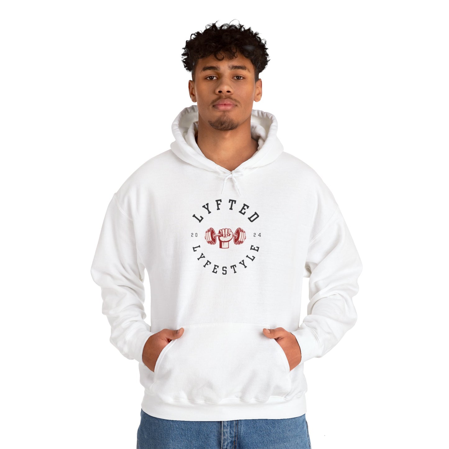 LYFTED LYFESTYLE LOGO BLACK LETTERING Unisex Heavy Blend™ Hooded Sweatshirt