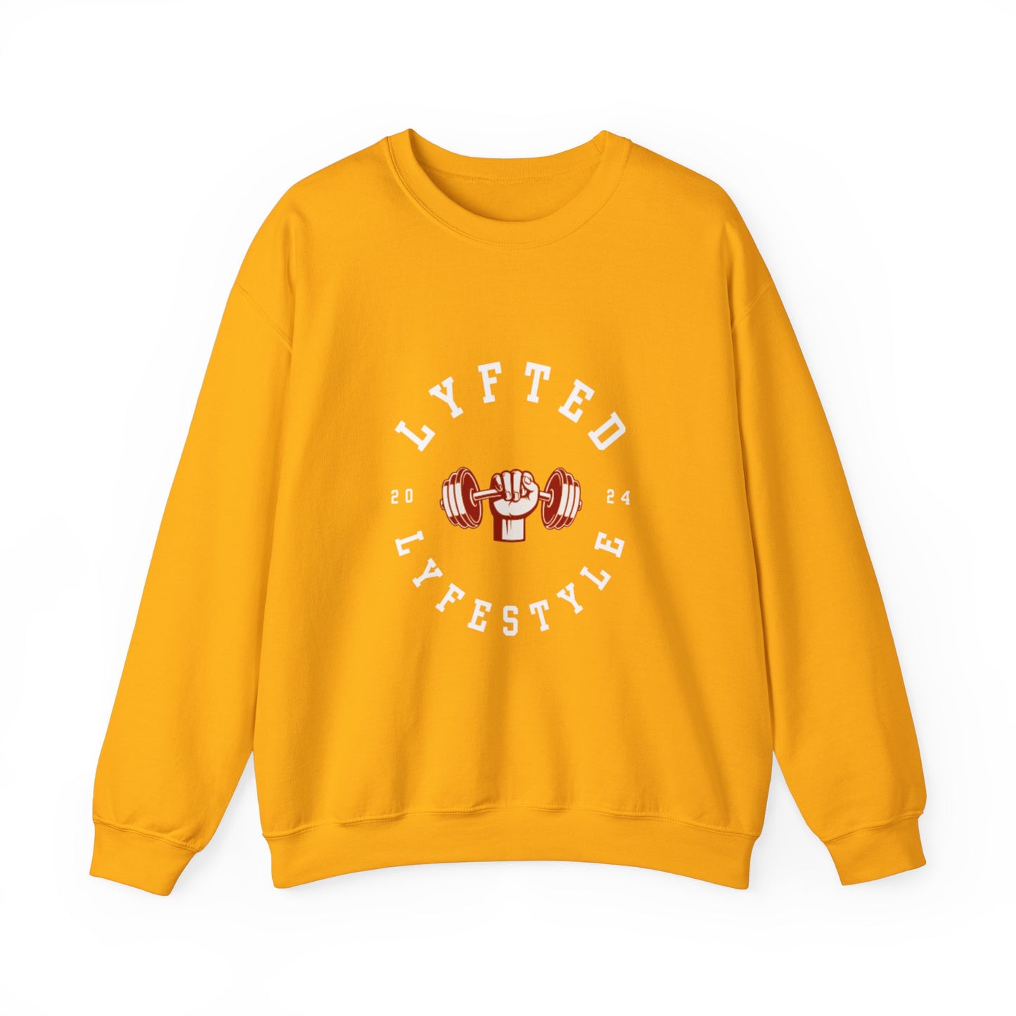 LYFTED LYFESTYLE LOGO WHITE Unisex Heavy Blend™ Crewneck Sweatshirt