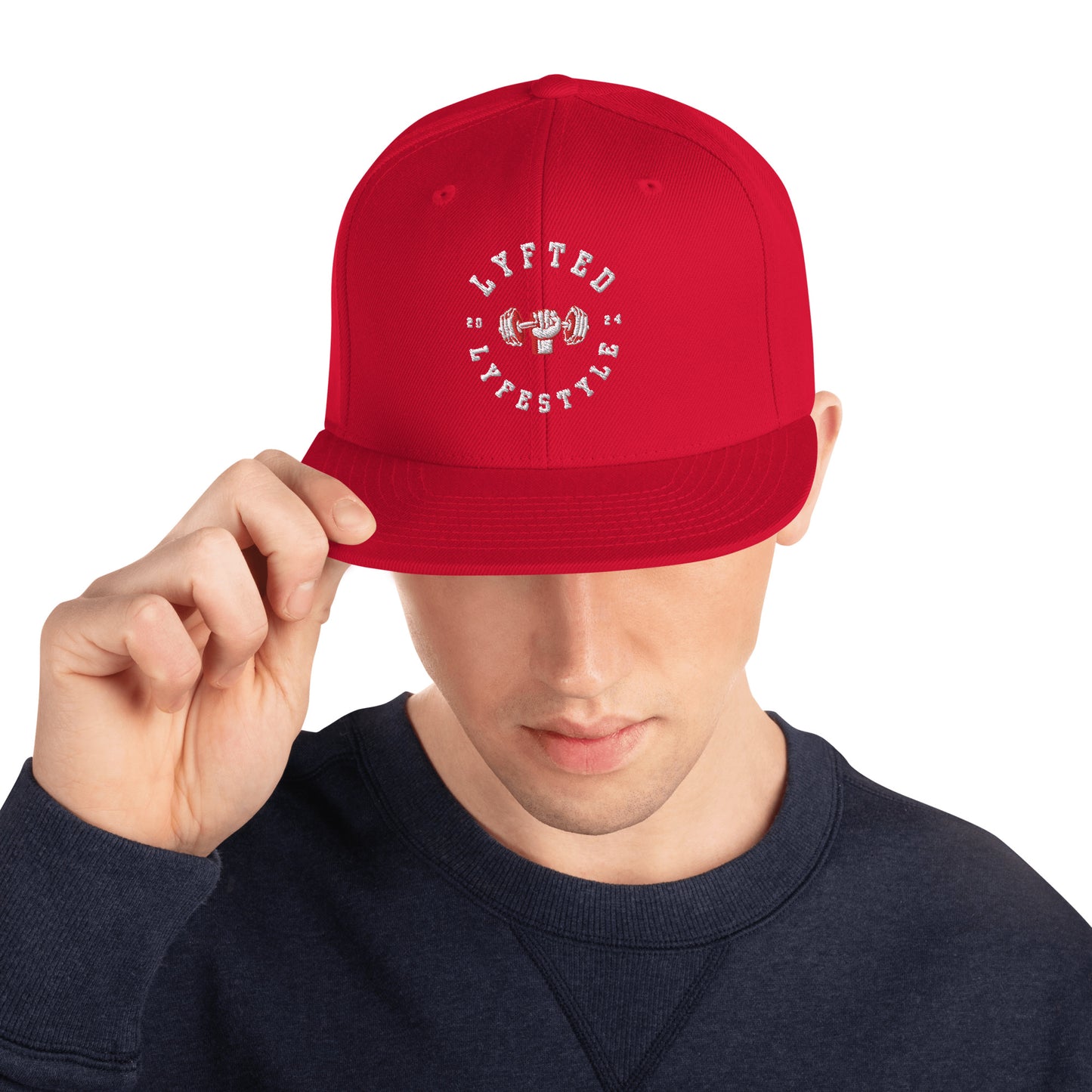 LYFTED LYFESTYLE LOGO RED Lettering Snapback Hat