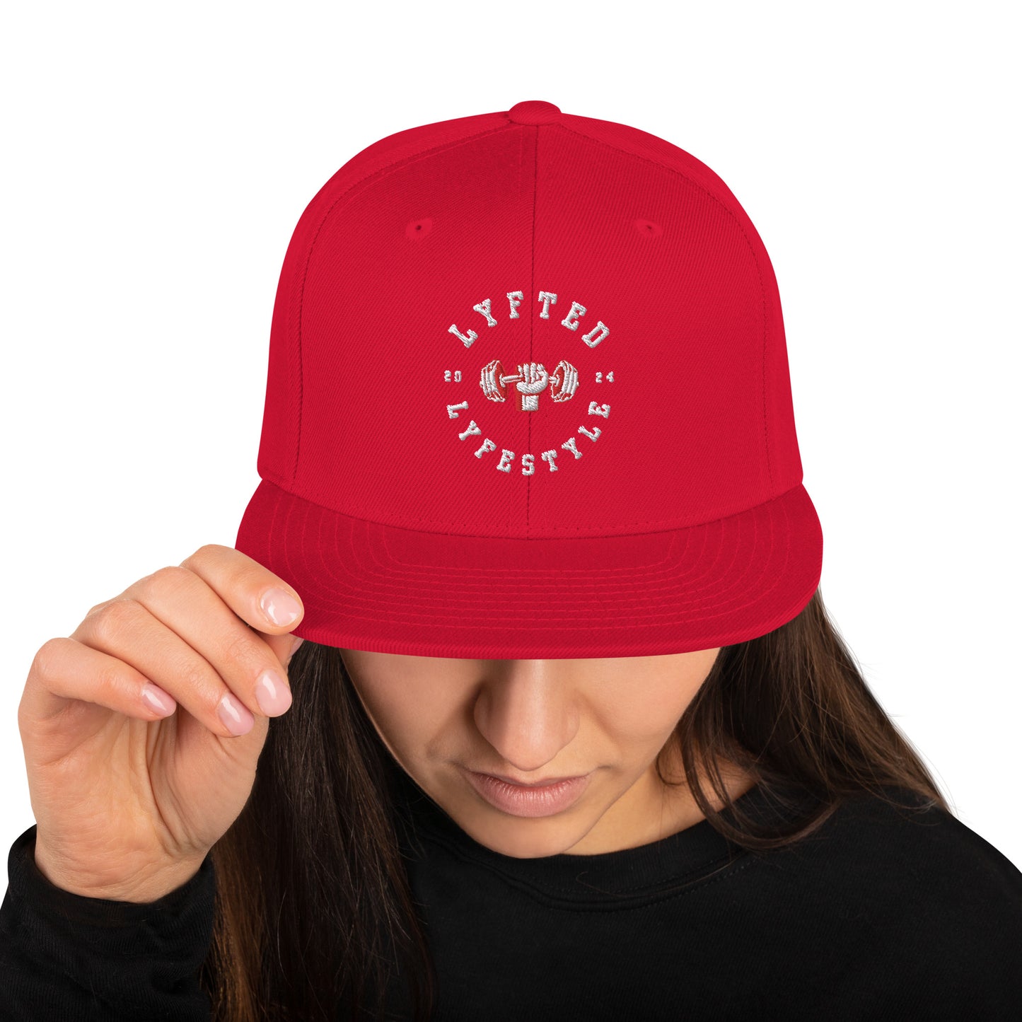 LYFTED LYFESTYLE LOGO RED Lettering Snapback Hat