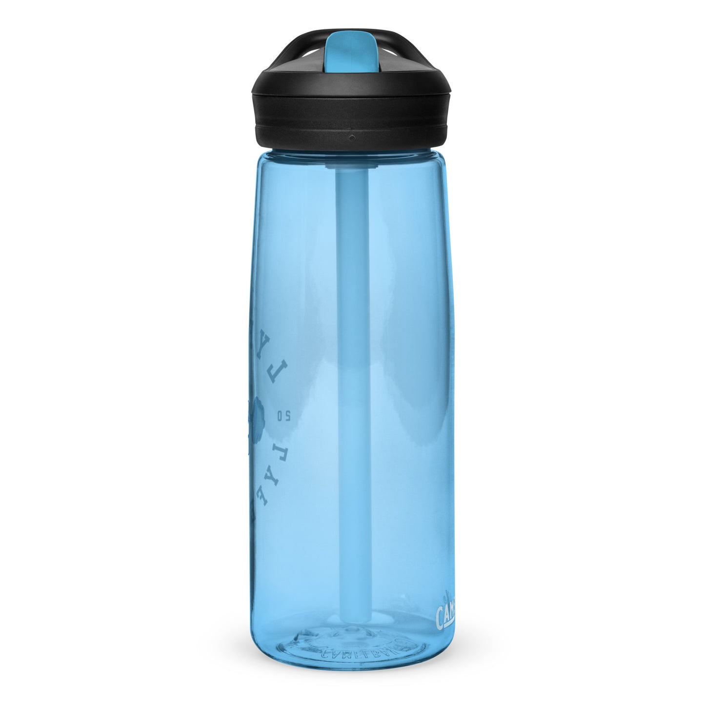 LYFTED LYFESTYLE LOGO BLUE AND WHITE Sports water bottle