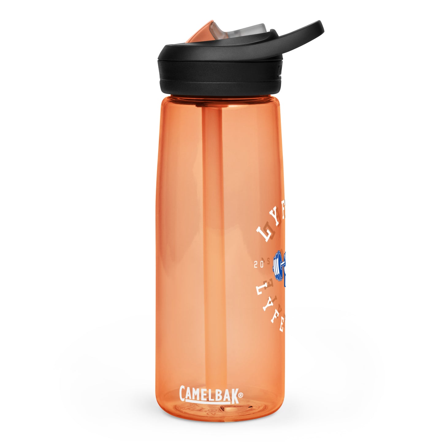 LYFTED LYFESTYLE LOGO BLUE AND WHITE Sports water bottle