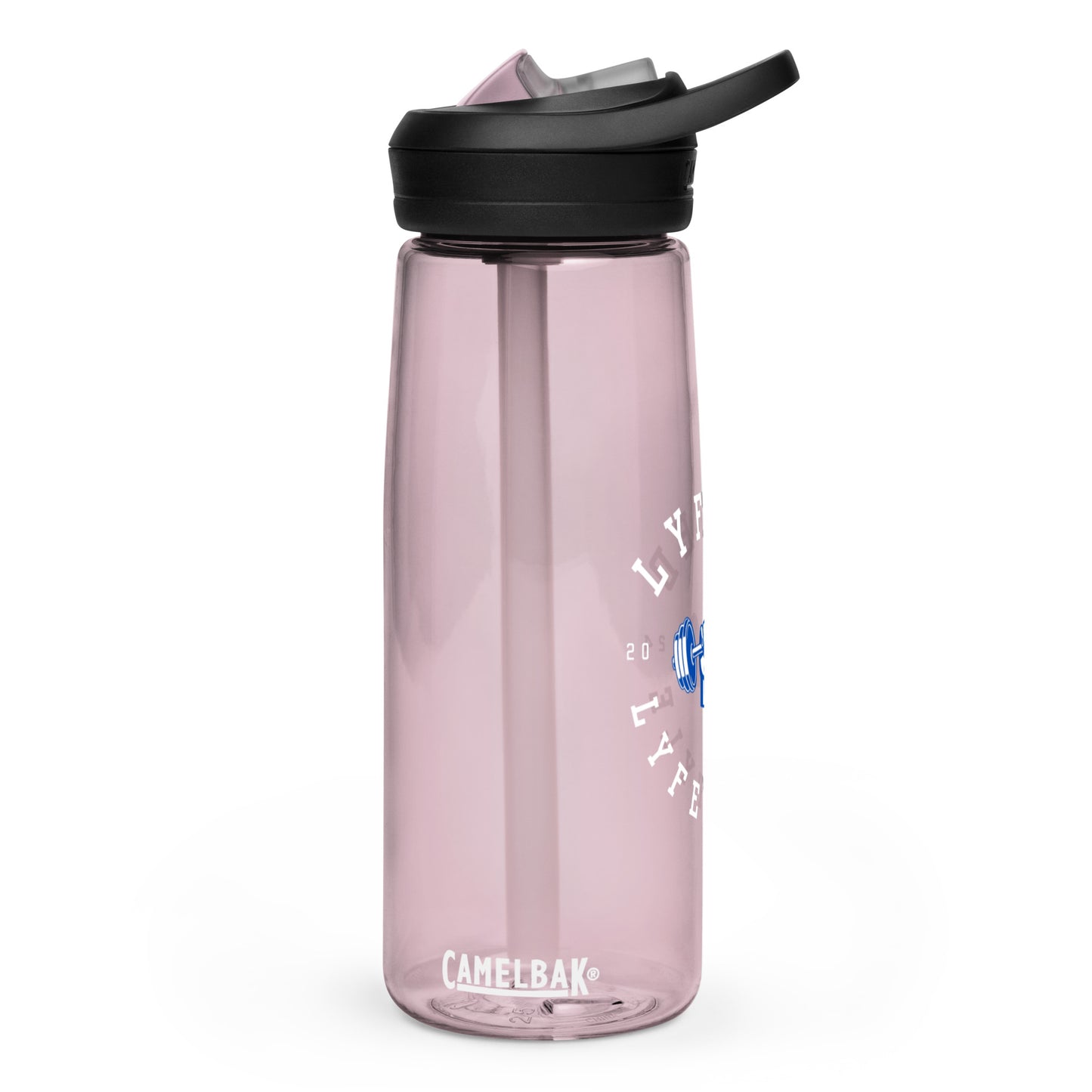 LYFTED LYFESTYLE LOGO BLUE AND WHITE Sports water bottle