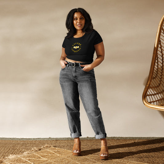 LYFTED LYFESTYLE LOGO GOLD Women’s Crop Tee