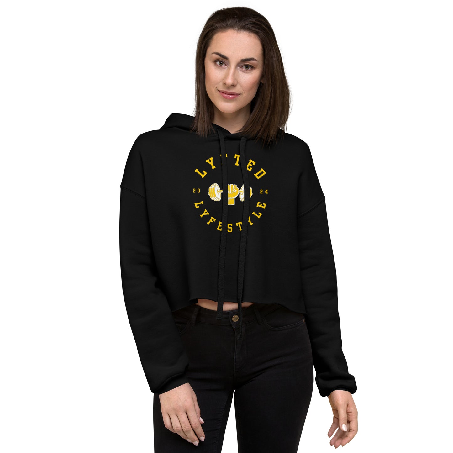 LYFTED LYFESTYLE LOGO GOLD Crop Hoodie