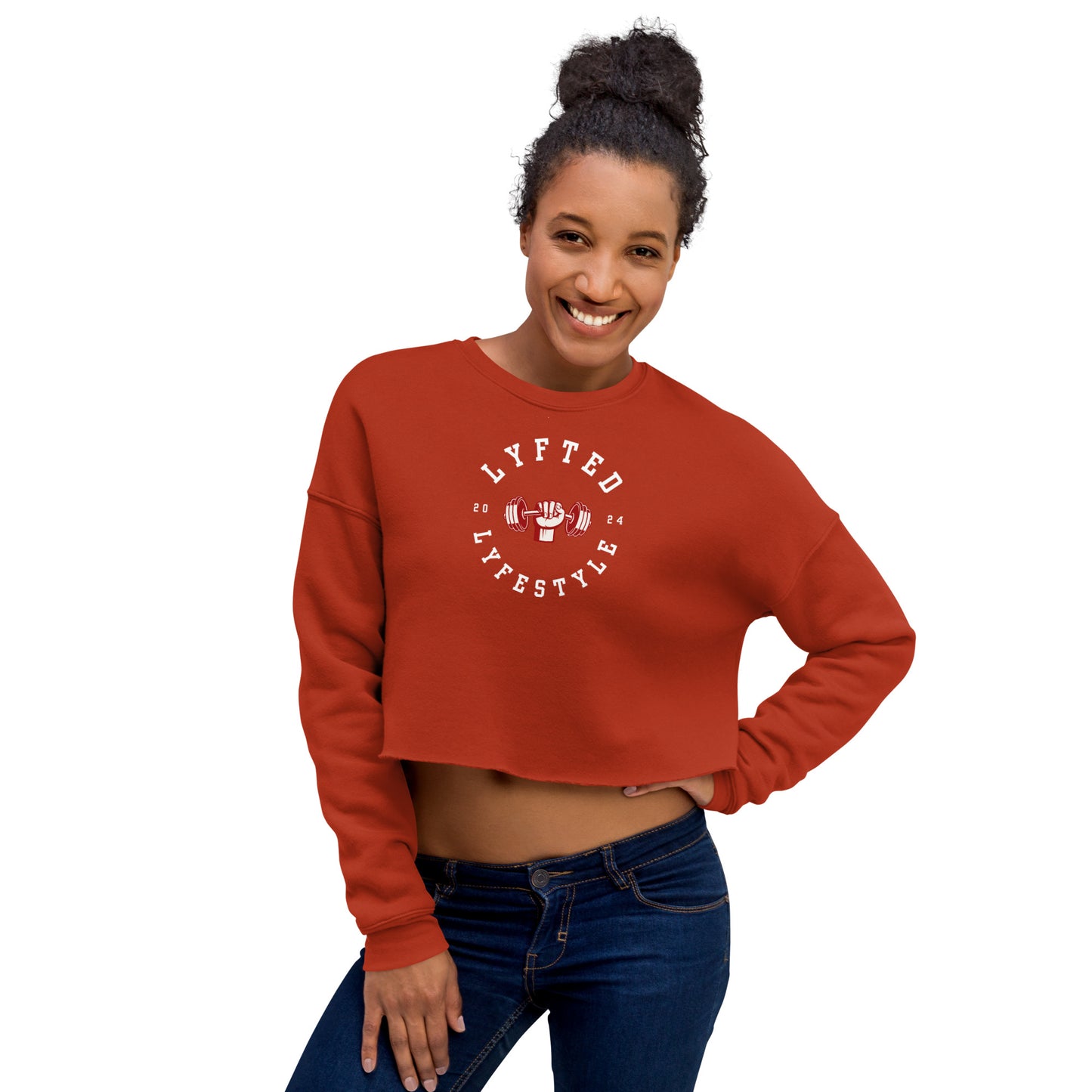 LYFTED LYFESTYLE RED LOGO Crop Sweatshirt