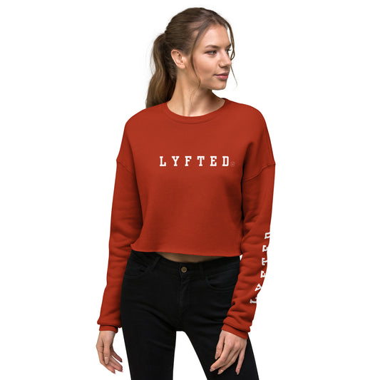 LYFTED LOGO WHITE Crop Sweatshirt