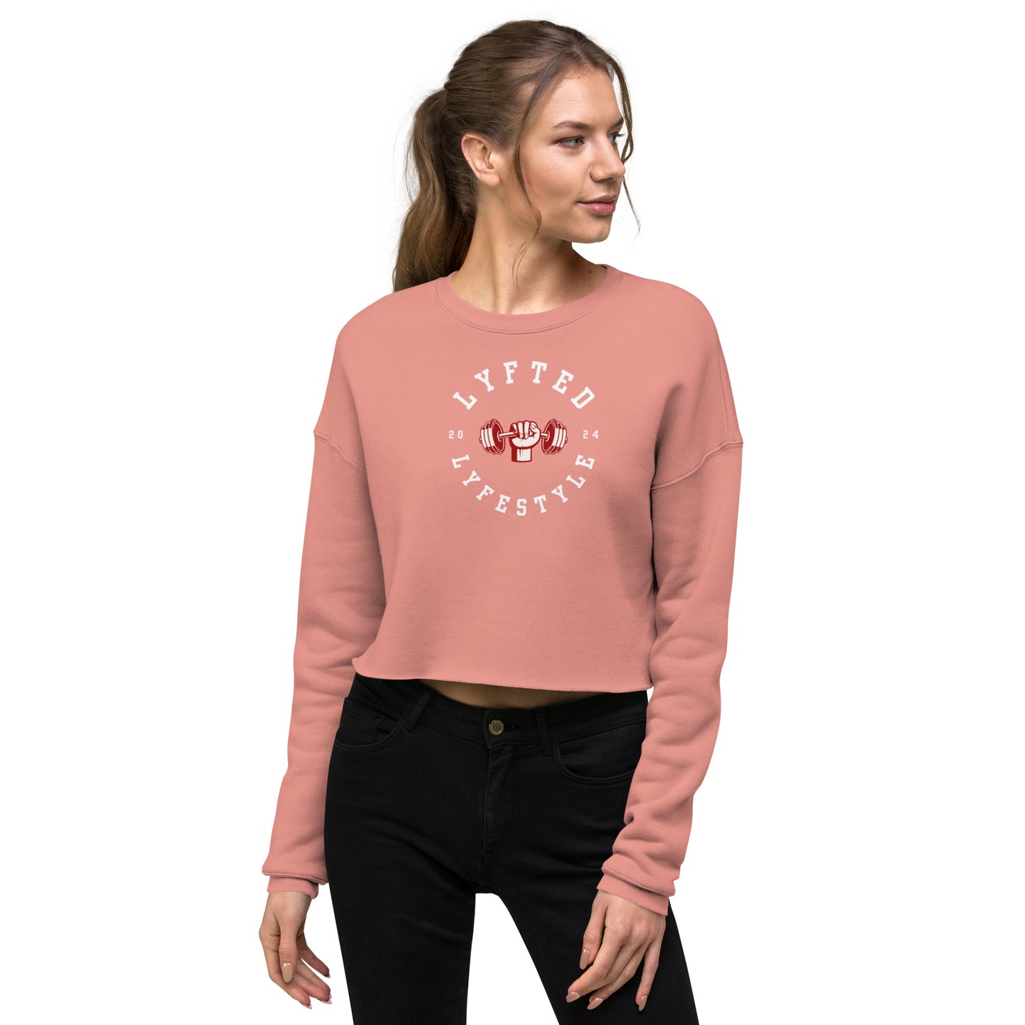 LYFTED LYFESTYLE RED LOGO Crop Sweatshirt